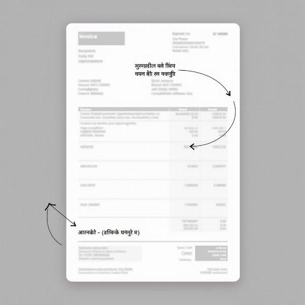 Invoice Number Meaning in Hindi