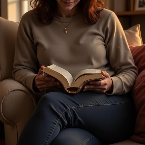 A person reading a book