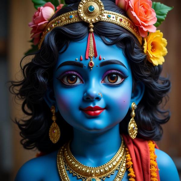 Krishna's dark blue complexion