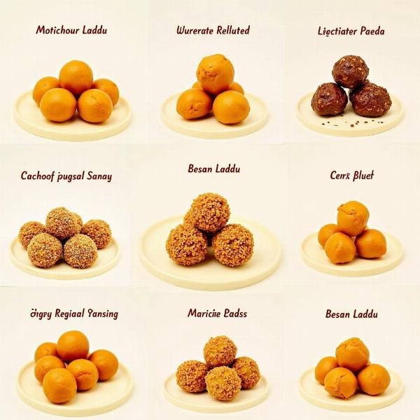 Variety of Laddus