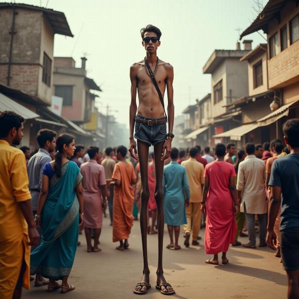 Tall Person in India