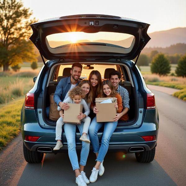 Family Leaving for a Trip