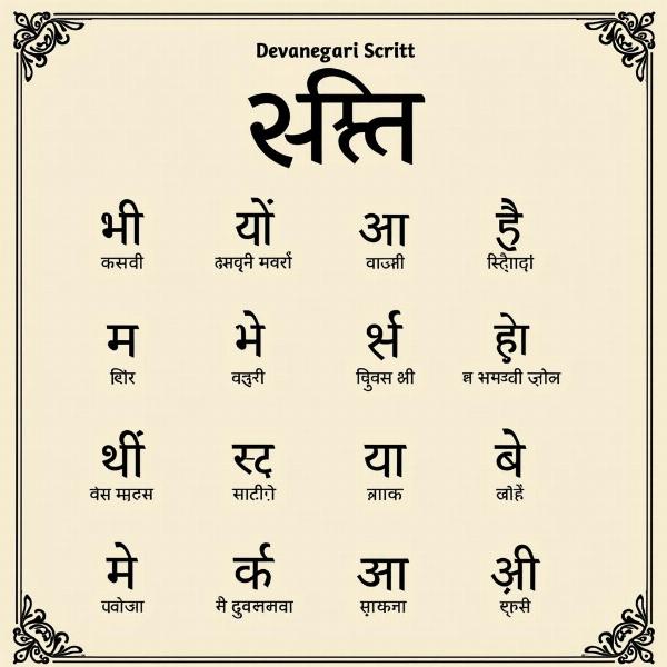 Hindi Alphabet Chart