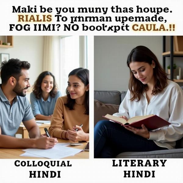 Distinguishing Literary and Colloquial Hindi