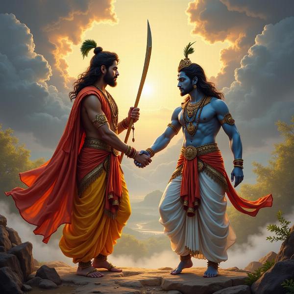 Depictions of Lord Rama and Lord Krishna