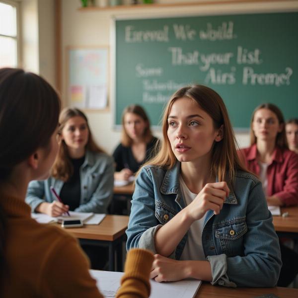 A student questioning their teacher