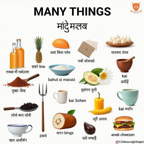 Hindi Translations for Many Things