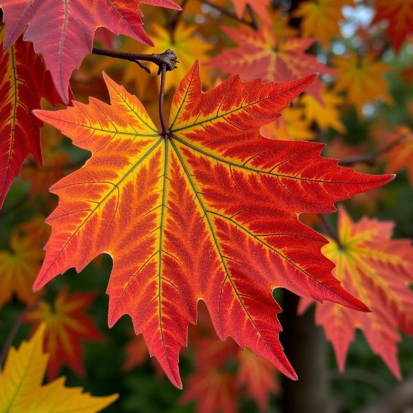 Maple Leaves Close Up