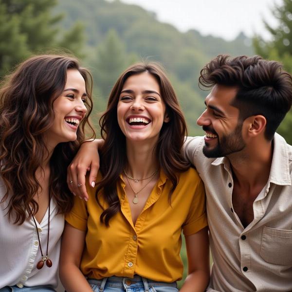 Friends Sharing a Laugh Together