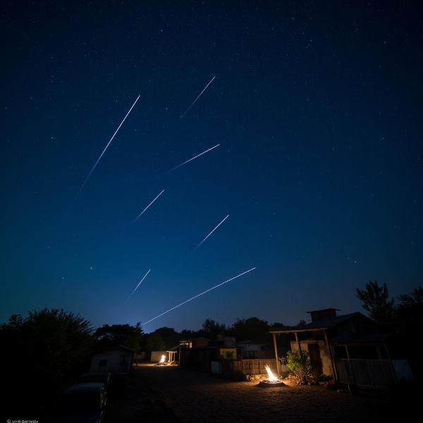 Meteor Shower Observed from an Indian Village