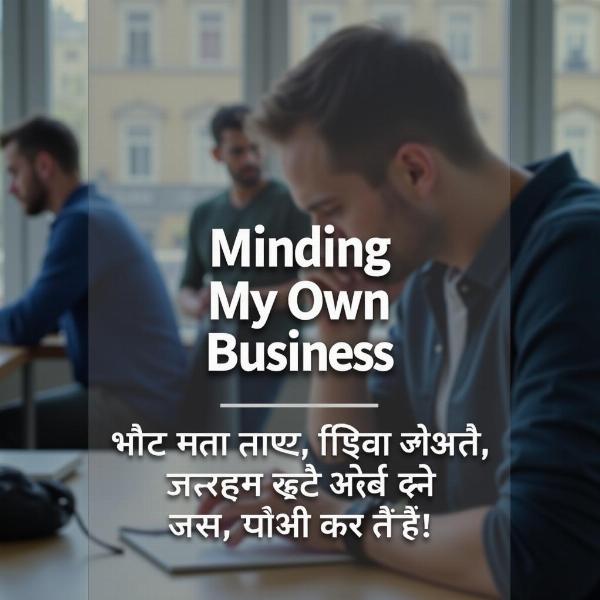 Minding My Own Business Hindi Translation