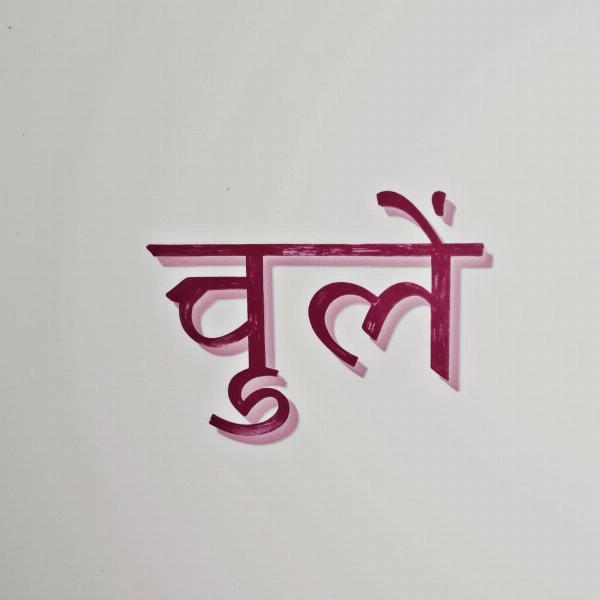 Minku written in Hindi script