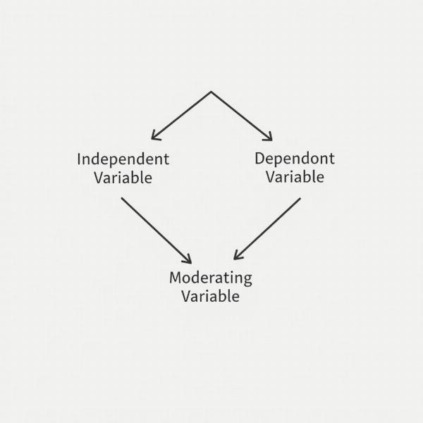 Diagram illustrating a moderating influence