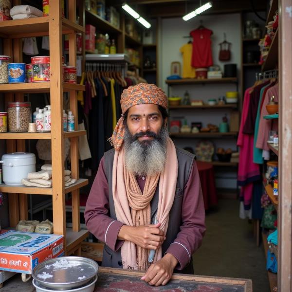 Modern Indian Shopkeeper