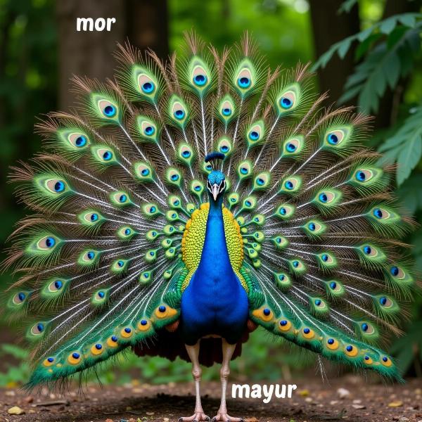 Peacock in Hindi: Mor and Mayur