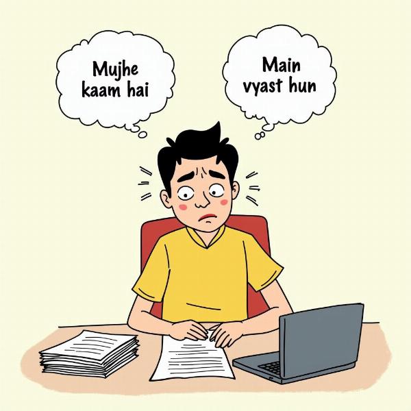 Mujhe Kaam Hai Illustration