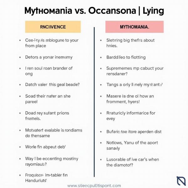 Distinguishing Mythomania from Occasional Lies