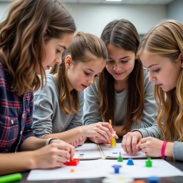 Students Learning On The Ground