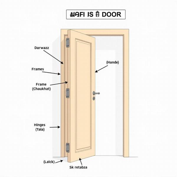 Parts of a Door in Hindi