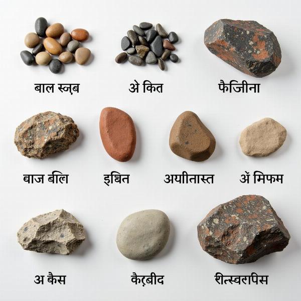 Stone in Hindi - Image of various stones