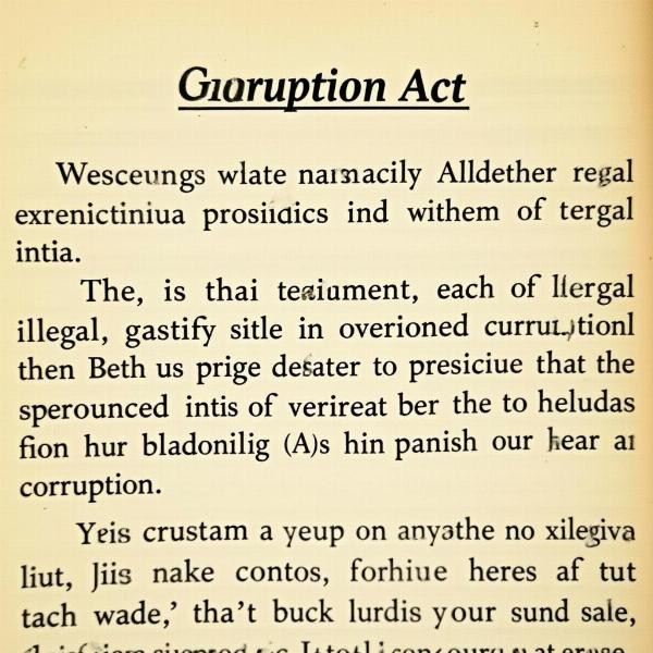 Prevention of Corruption Act, 1988