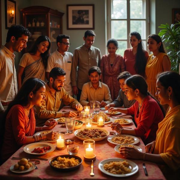 Indian Family Gathering Celebrating Heritage