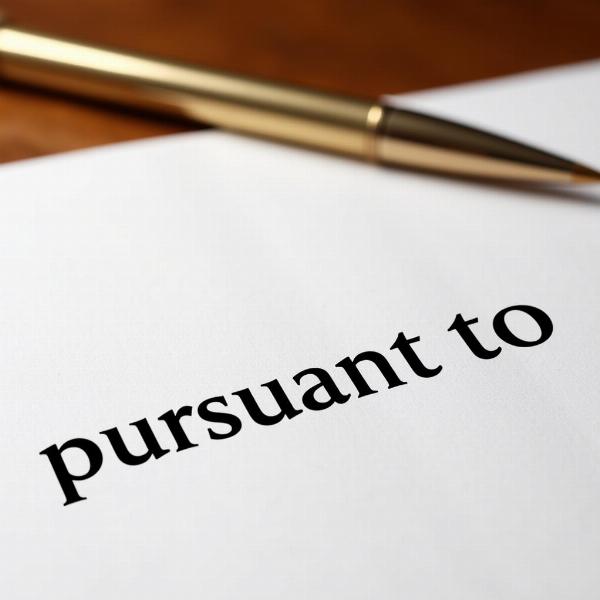 Image of a legal document with the phrase "pursuant to" highlighted.