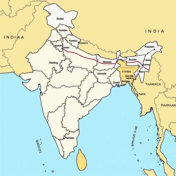 Radcliffe Line Map