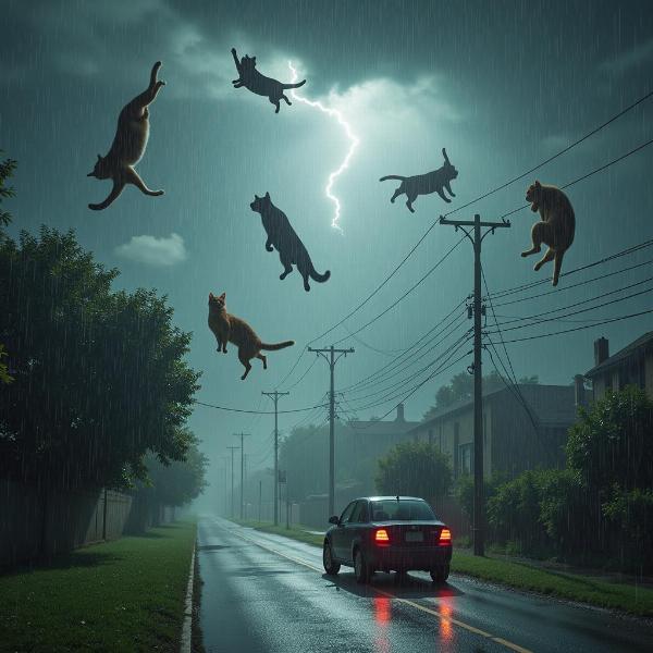 Visualization of the "Raining Cats and Dogs" Idiom