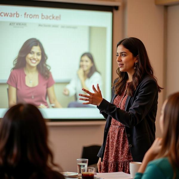 Fluent Hindi Speaker Engaging an Audience