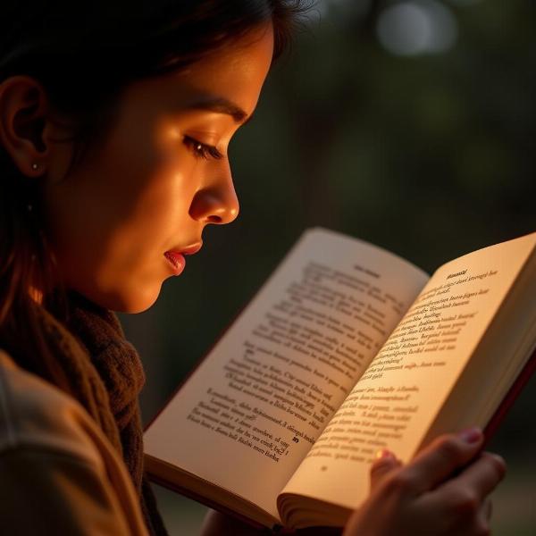 Woman Reading Hindi Poetry