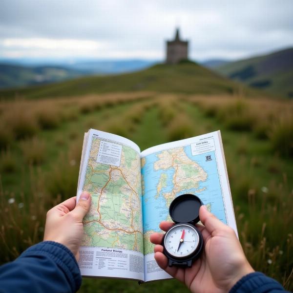 Navigating with a map and compass