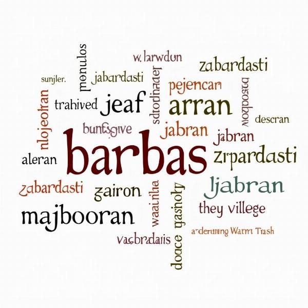 Word cloud with related Hindi terms