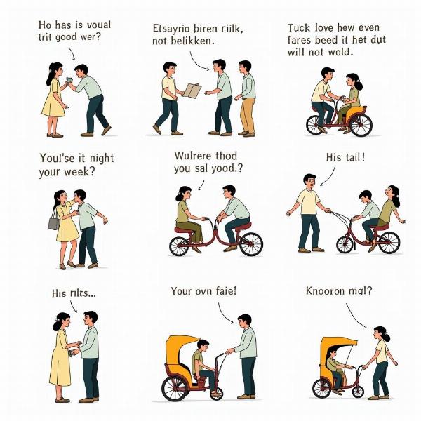 Common Conversational Scenarios Involving Rickshaws