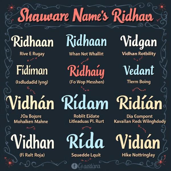 Variations of Ridhaan and Similar Names with Shared Meanings