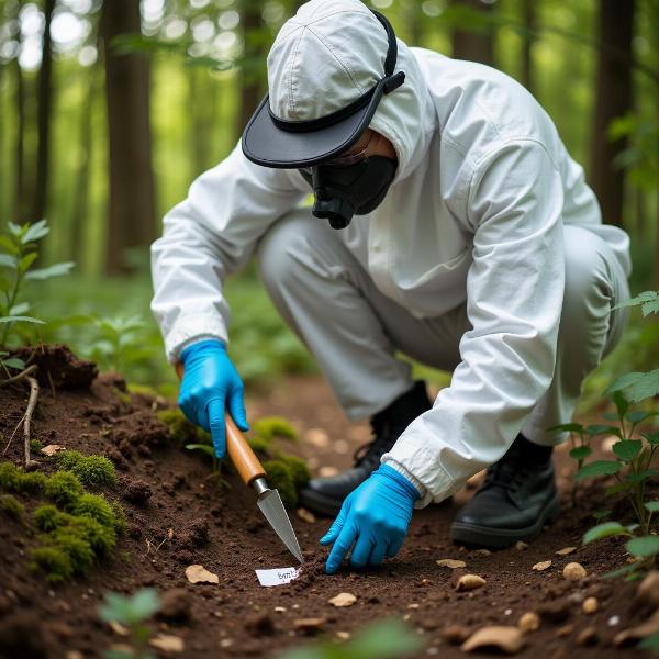 Scientist Collecting Samples