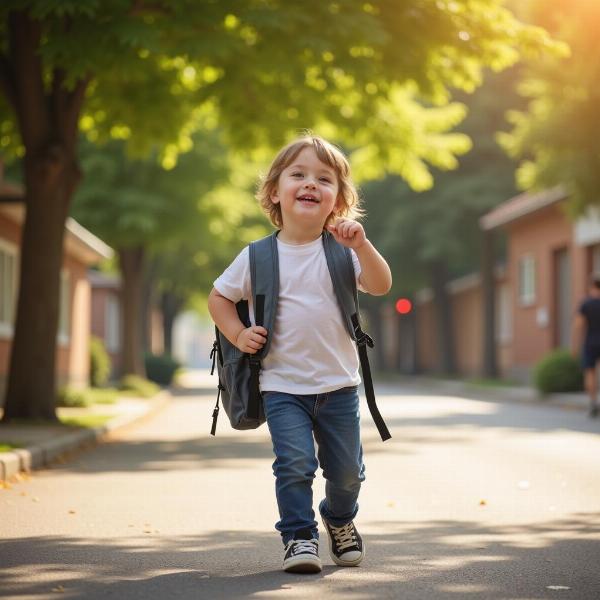 Child whistling a tune