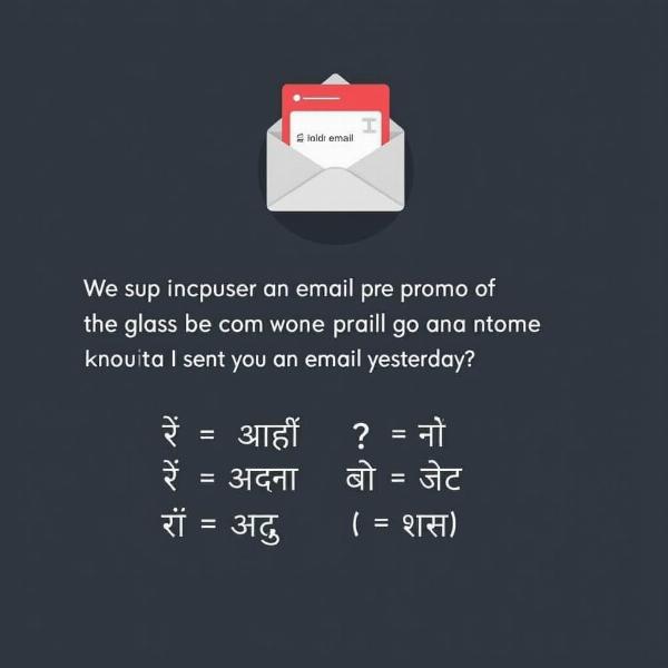 Sending Email in Hindi Translation