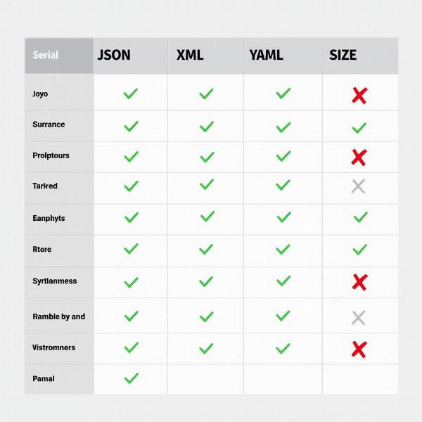 Comparison of Serialization Formats