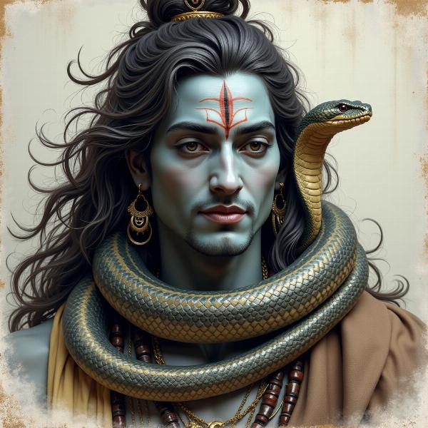 Lord Shiva with Cobra