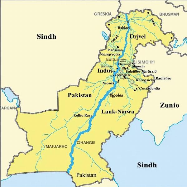 Map of Sindh Province in Pakistan