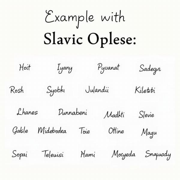 Slavic Language Script