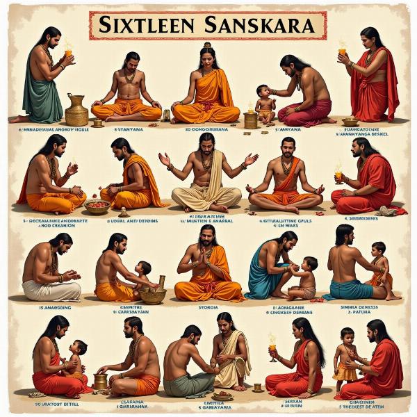 Solah Sanskaras in Hindu Rituals