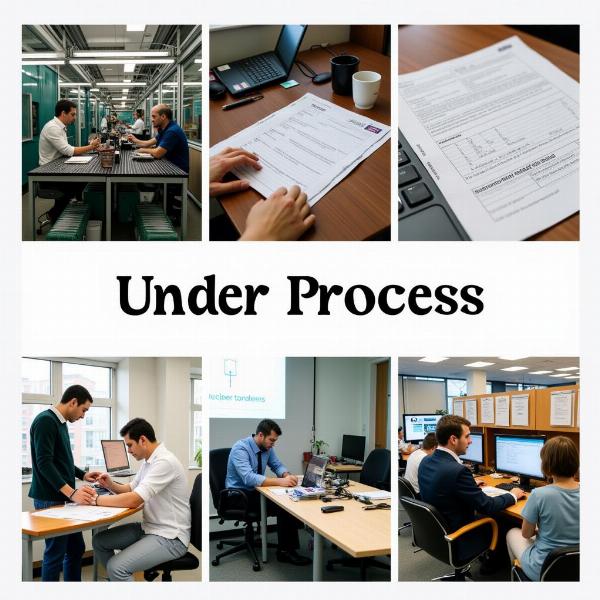 Visual representation of "Under Process" in various sectors