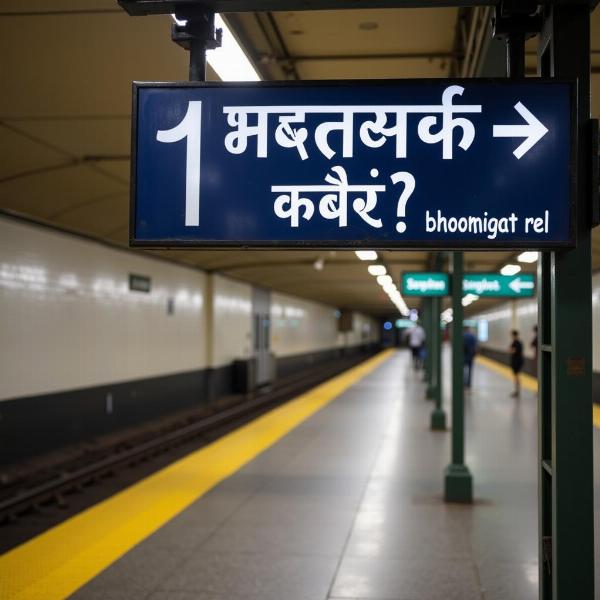 Underground Train Sign