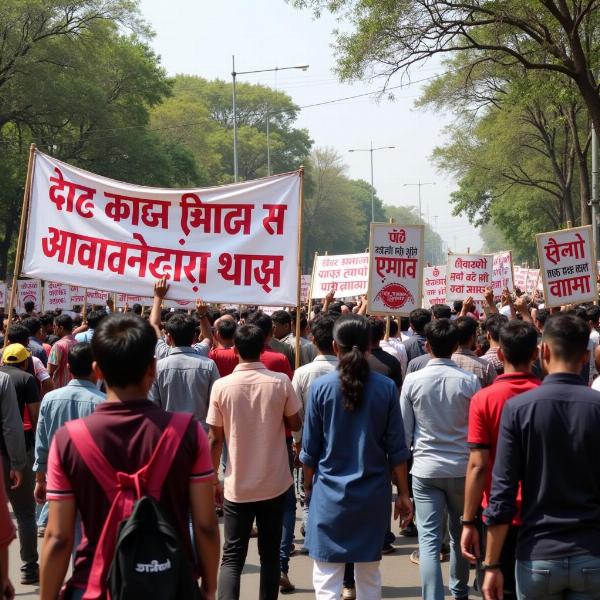 Protest for Unpaid Salaries in India