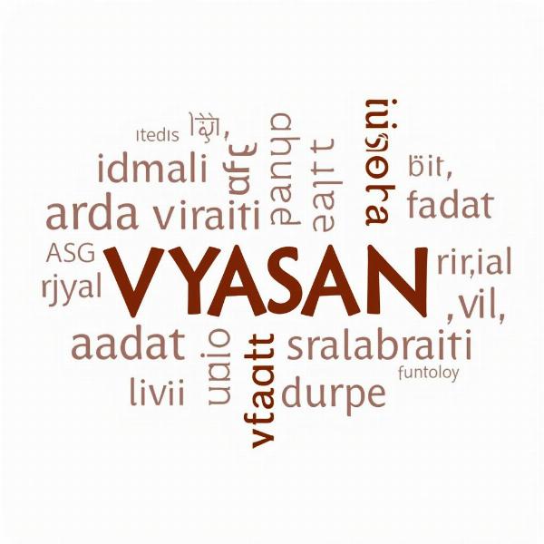 Vyasan related terms