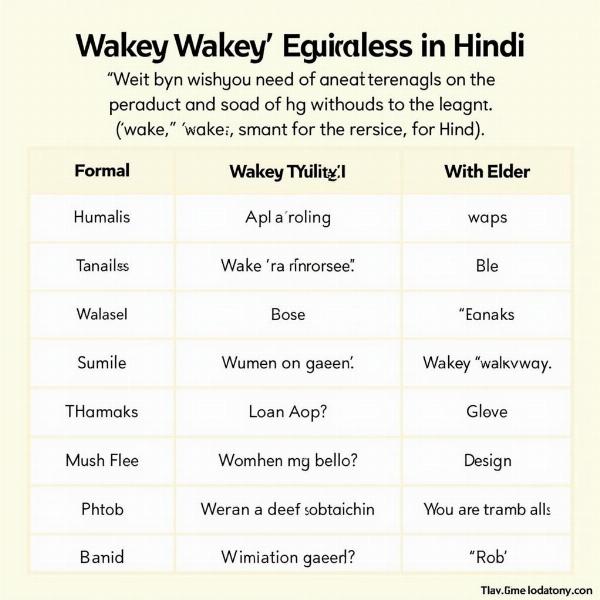 Cultural Sensitivity when using "Wakey Wakey" in Hindi