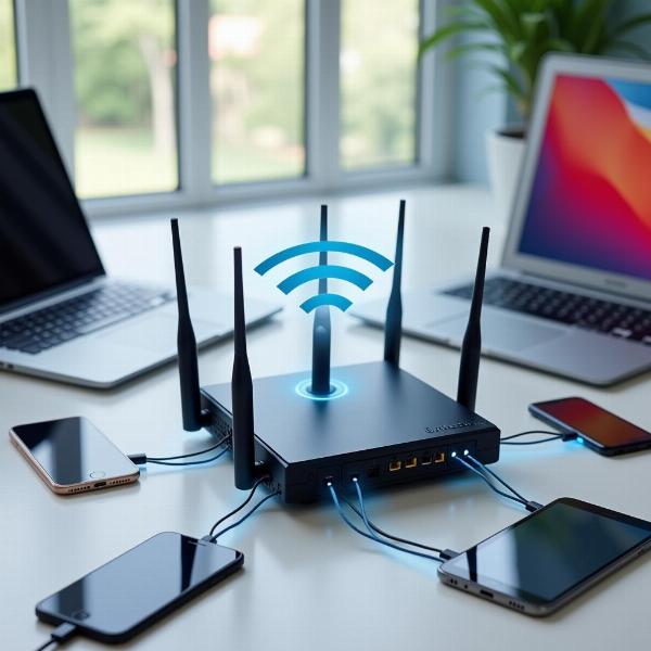 WiFi Router and Connected Devices