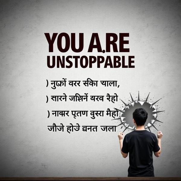 Hindi Translation of You Are Unstoppable